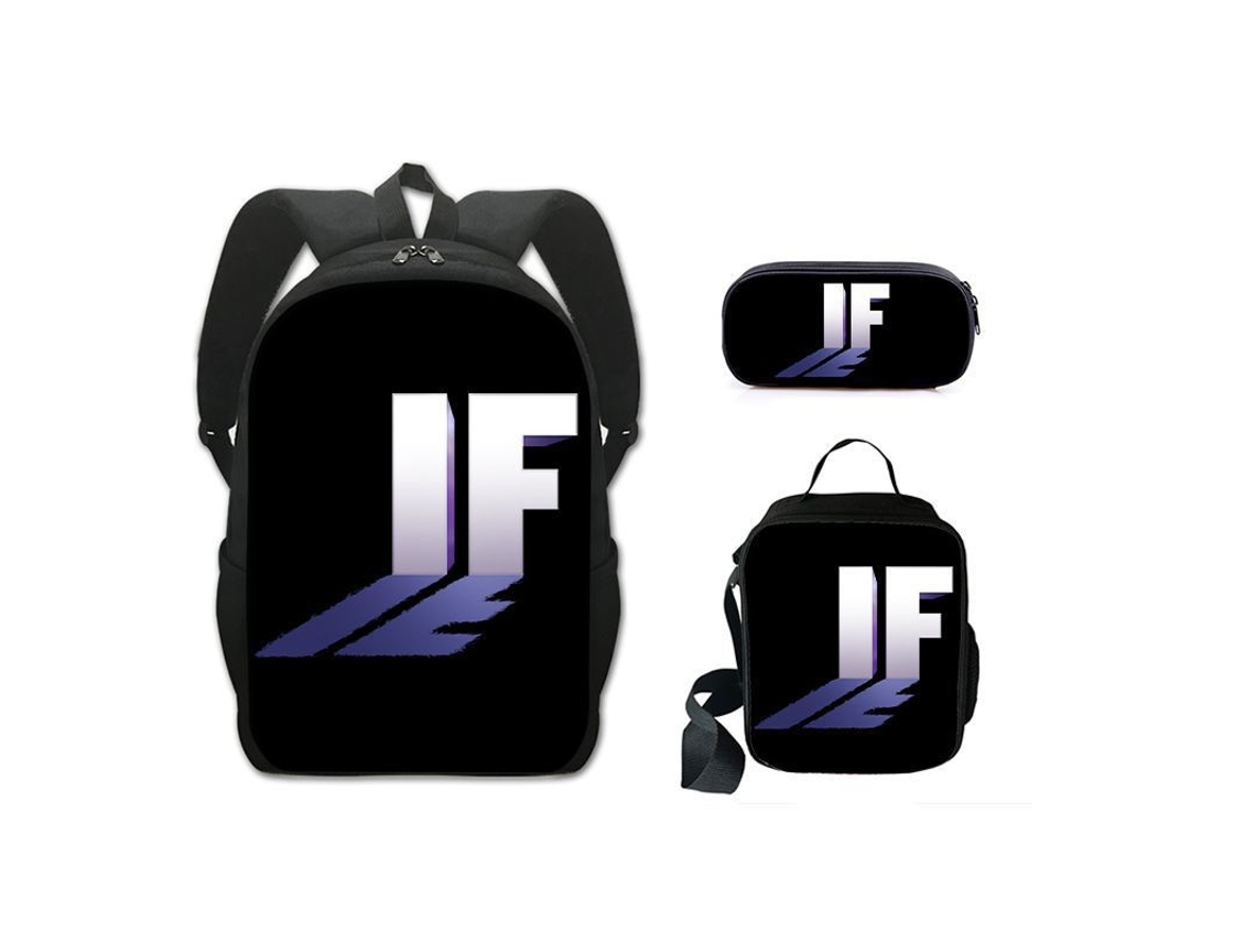 Amigos Imaginários\‎ If Mochila Escolar Mochila Lancheira Estojo Para Lápis Conjunto Presente Para Crianças Estudantes Slowmoose
