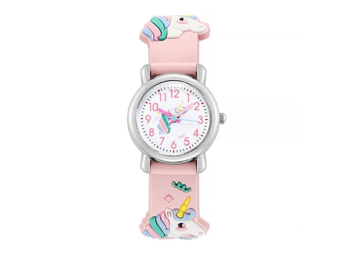 Relógio Infantil, para Bebês, Meninas e Meninos, de Unicórnio, Infantil Des Enho Animado, Rosa GOKOCO