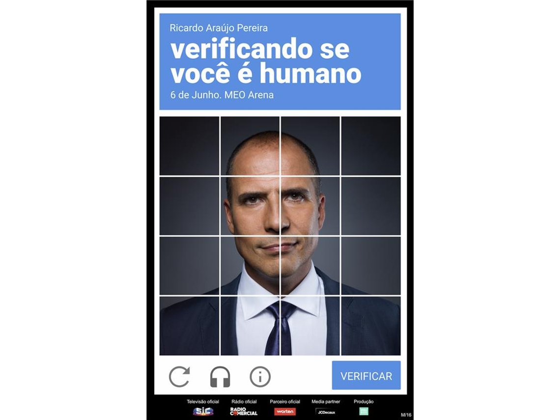 Bilhete VERIFICANDO SE VOCÊ É HUMANO|RICARDO ARAÚJO PEREIRA