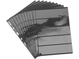 Ipetboom Album À Timbres Noir 10 Feuilles Mobiles En Pet Pour Collection - Format 9 Trous Double Face