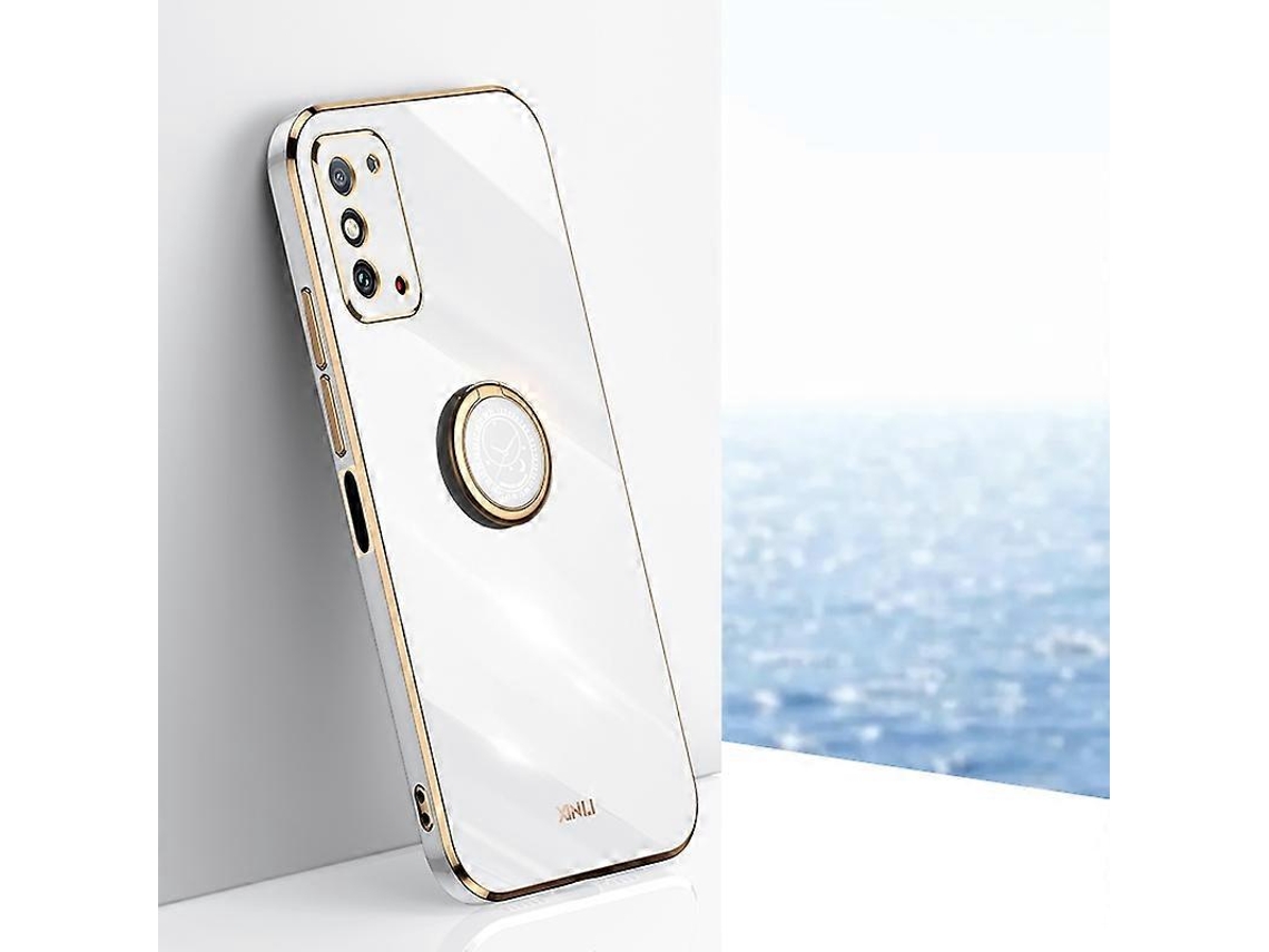 Capa Para Celular For Honor X30 Max Xinli Straight Edge 6d Electroplate Tpu Com Suporte De Anel