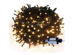 Lurelia Iluminação Natalícia Led Multicolorida, 200 Pontos, 20 M, Fio Verde-escuro, 8 Efeitos, Baixa Tensão