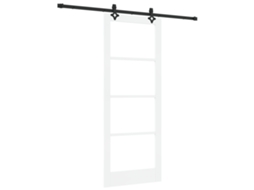 Conjunto 1 Porta Deslizante Vidaxl Branco Madeira De Pinho Maciça (83 X 211 Cm)
