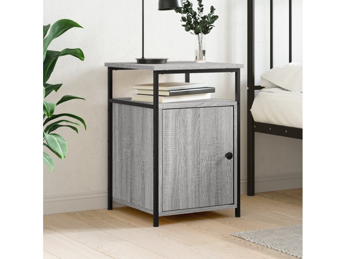 Vidaxl Mesa De Cabeceira 40x42x60 Cm Derivados Madeira Cinzento Sonoma