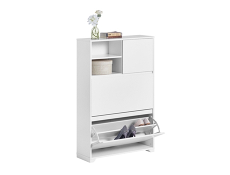 Sapateira SOBUY FSR111-W (Branco - MDF - 71 x 24 x 111 cm)