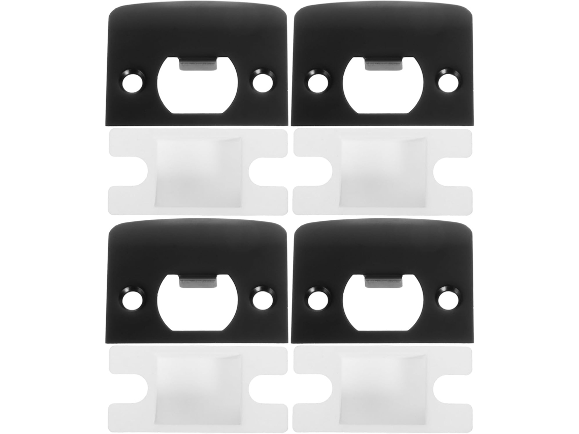 Kit De Portas Em Aço Inoxidável, 4 Portas, Placas De Fechadura Pretas, Peças Reforçadas