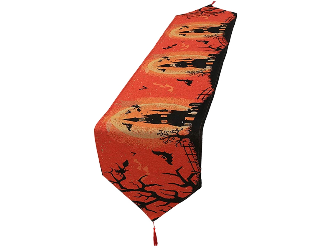 Toalha Mesa Halloween Estrelado Lavável
