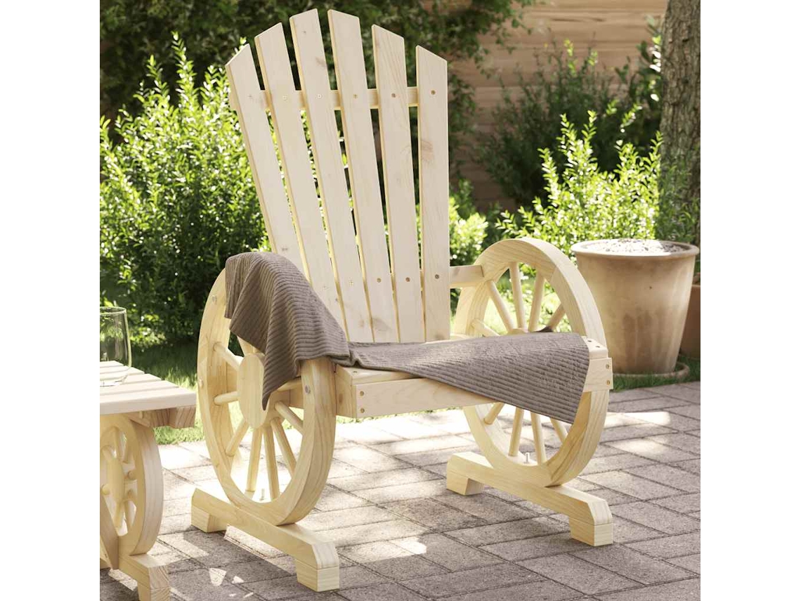 Vidaxl Cadeira Adirondack Para Jardim Madeira De Abeto Maciça