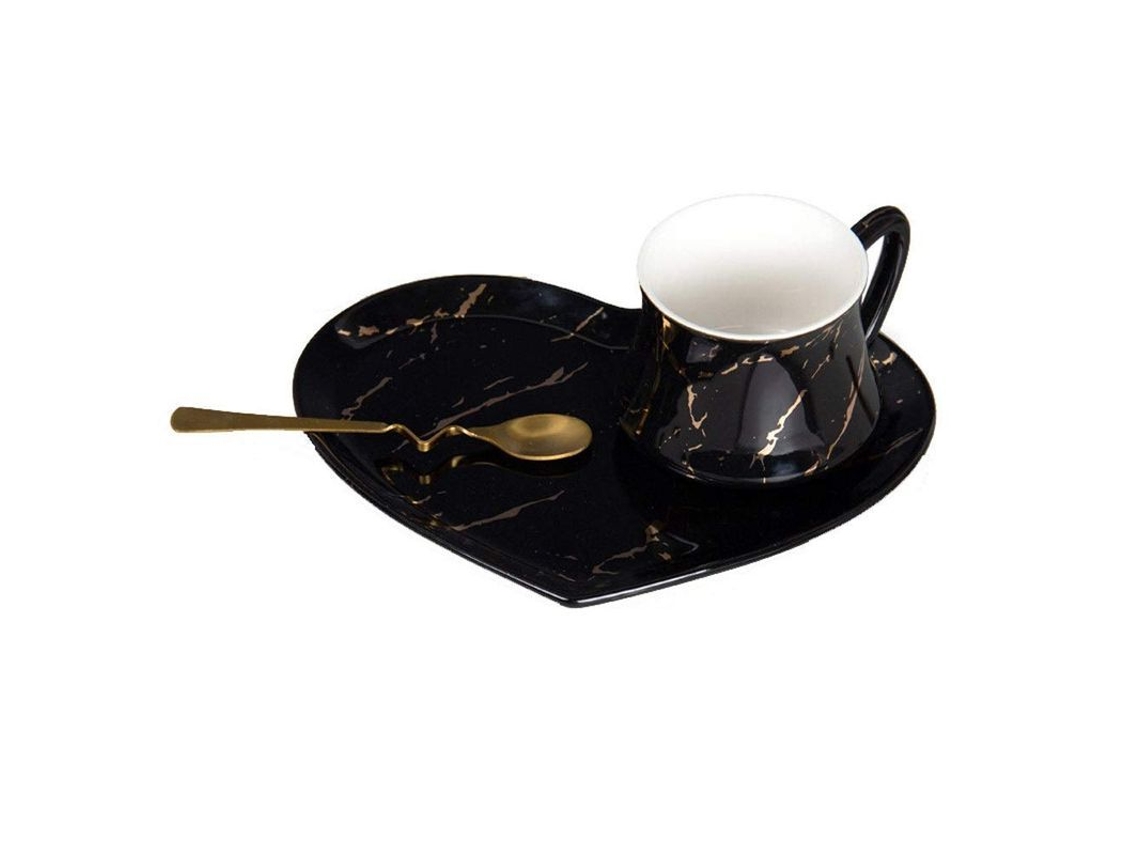 Conjunto de xícara e pires de porcelana fina cerâmica moderna 2026 para café e chá.