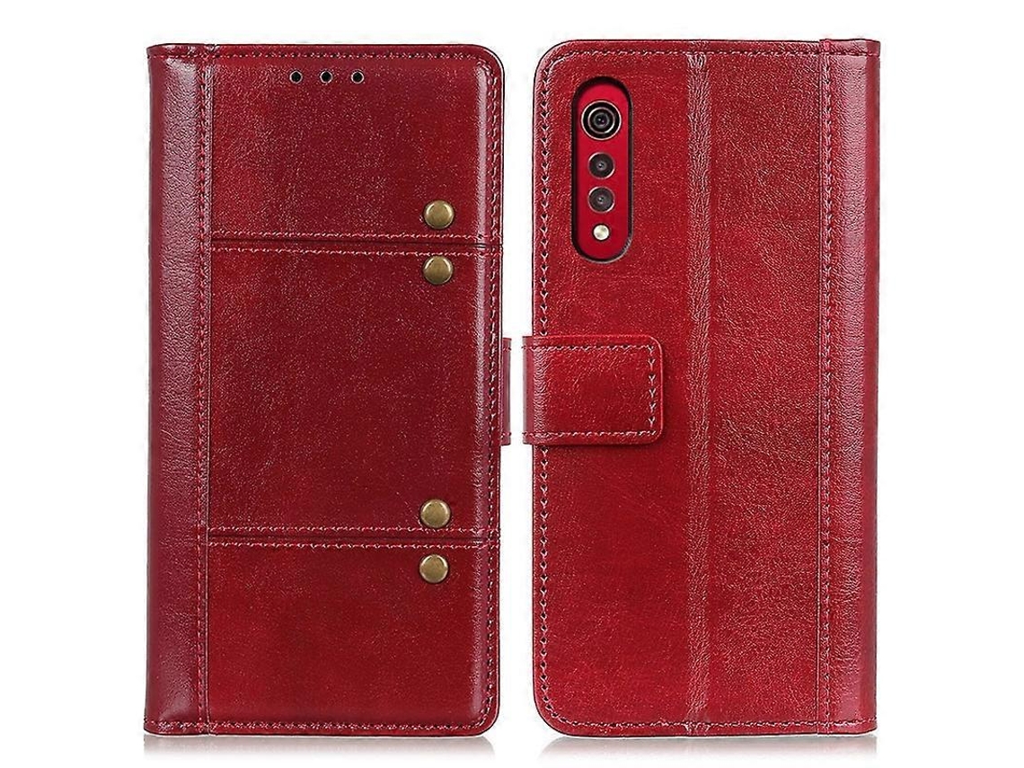 Capa De Couro Horizontal Com Textura De Ervilhas Crazy Horse Para Lg Velvet 2 Pro, Com Suporte, Compartimentos Para Cartões E Carteira.