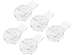 Doitool Conjunto De 5-travas Porta Em Acrílico Transparente Para Caixas Joias, Caixas De Madeira, Fechos E Pinos De