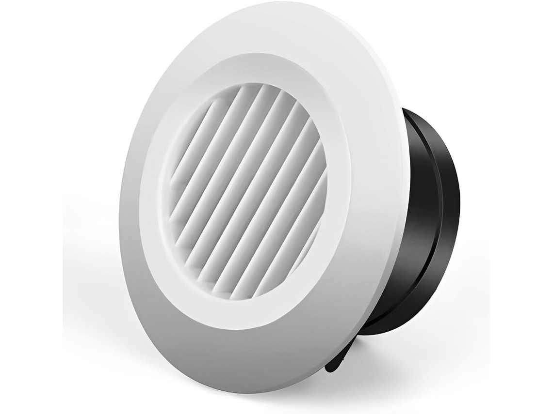 Grelha de Ventilação ajustável em aço inox, 200 mm, para banheiro, escritório e cozinha