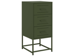 Bedside Cabinet, Bedside Cabinets Vidaxl Verde Aço (n/a)
