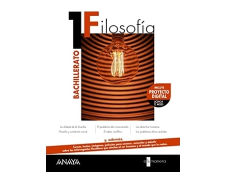 Livro Filosofía 1. Da Editorial Anaya De Alfredo Corcho Asenjo E Roger Corcho Orrit (espanhol)