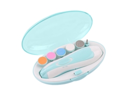 Mali kit Lixadeira Elétrica para Unhas Bebê 6 Cabeças para Recém nascido Infantil Toddler Azul