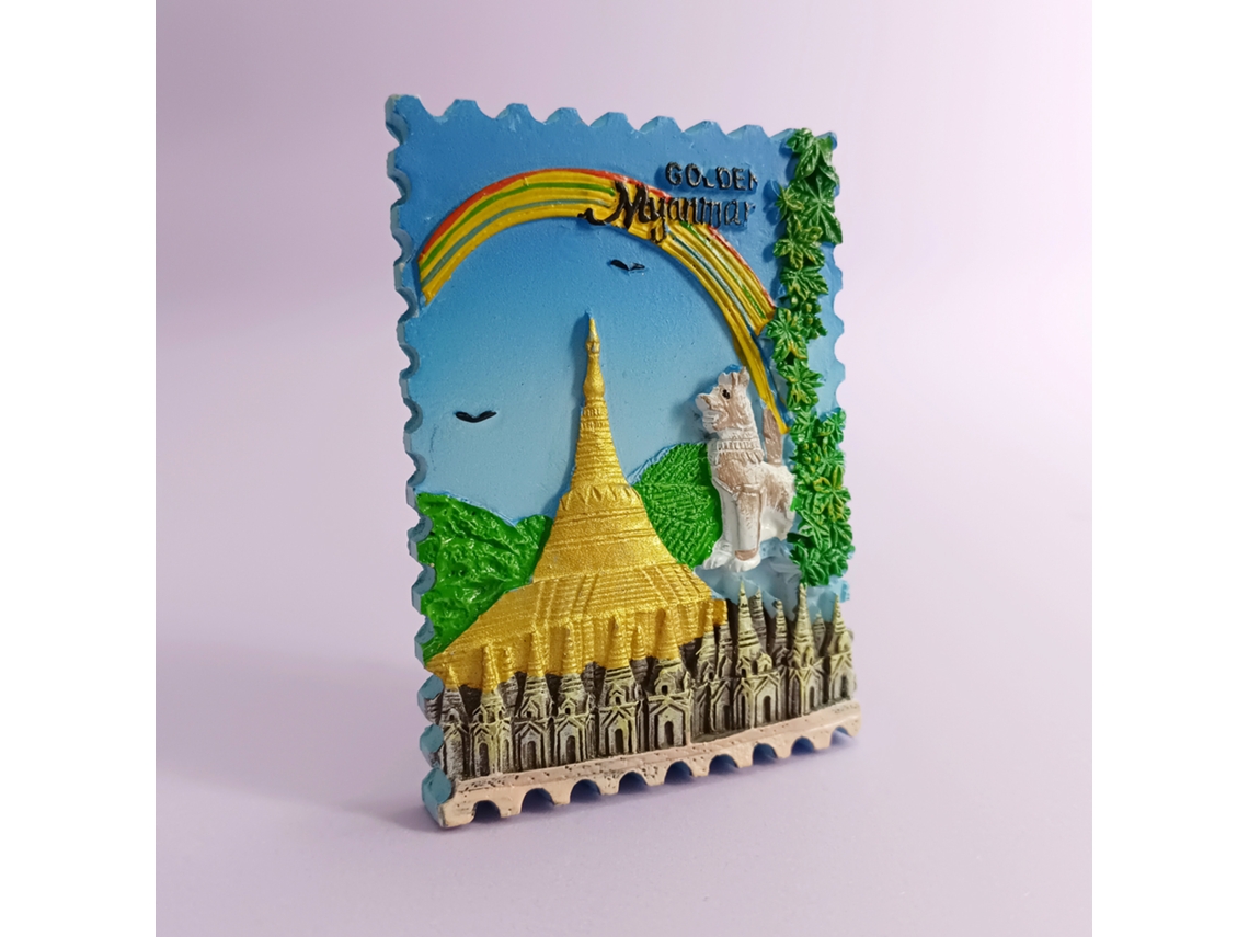Ímãs De Geladeira E Lembrancinhas Turísticas De Myanmar, Na Ásia.