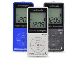 Radio Portátil Fm/am Hrd 602 Con Pantalla Lcd, Botón de Bloqueo de Auriculares Y Contador de Pasos.