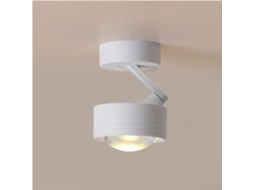 Foco De Teto Ajustável Branco 7w 3000k Ângulo Duplo Para Corredor