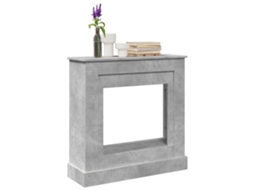 Vidaxl Cornija Lareira 90x30x90 Cm Derivados Madeira Cinza Cimento