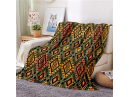 Manta de Flanela Xadrez Boêmia Fansu Estampa 3d Macia e Felpuda em Microfibra Ideal para o Inverno Perfeita Ca