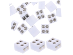 Conjunto de 50 Conectores Led Mm Brancos SFUSHOS