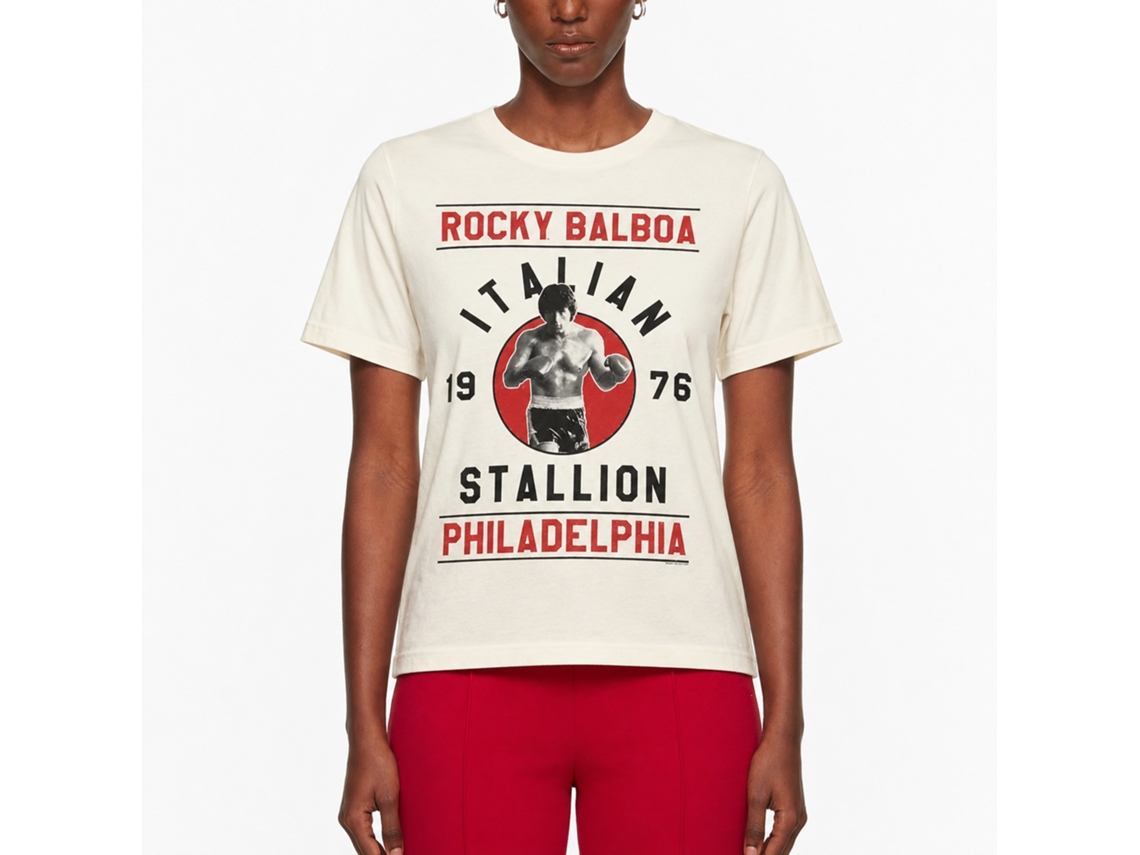 Rockinstone Rocky Movie Balboa Solid Natural Adult T-shirt Size:m