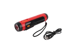 2026 lanterna Portátil de Manivela com Rádio Fm e Alarme 1800mah Led para Acampamento, Caminhada e Atividades Ao Ar Livre