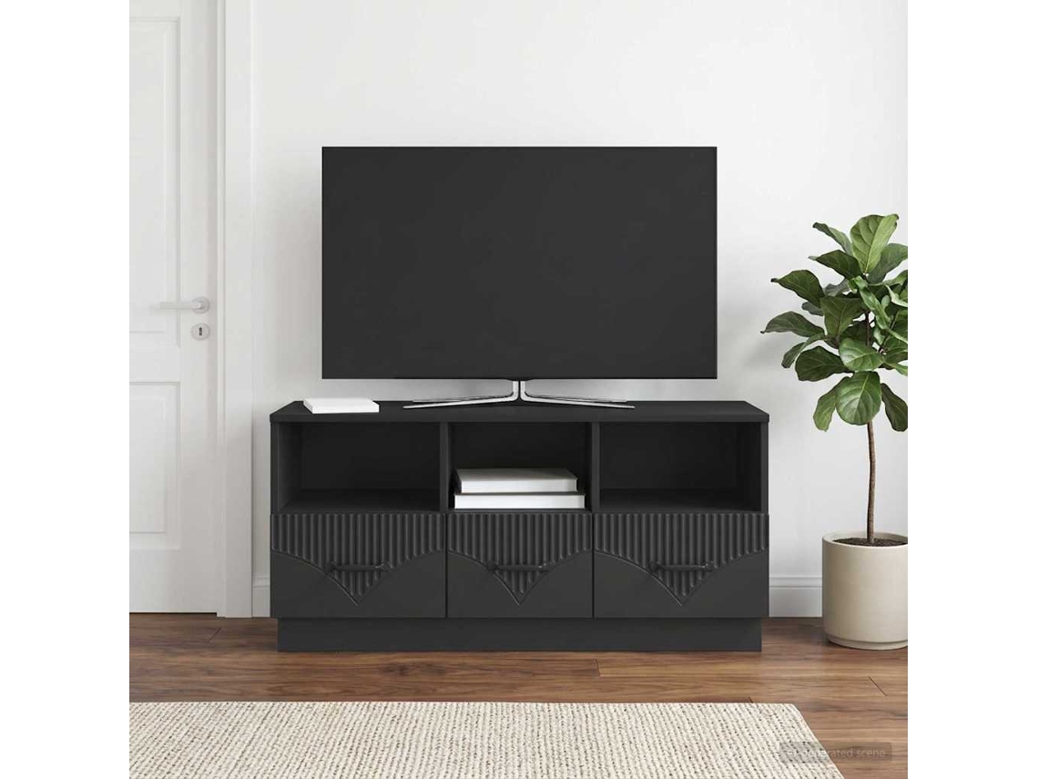 Vidaxl Gabinete para Tv Preto 102 X 34,5 X 47 Cm Derivados de Madeira