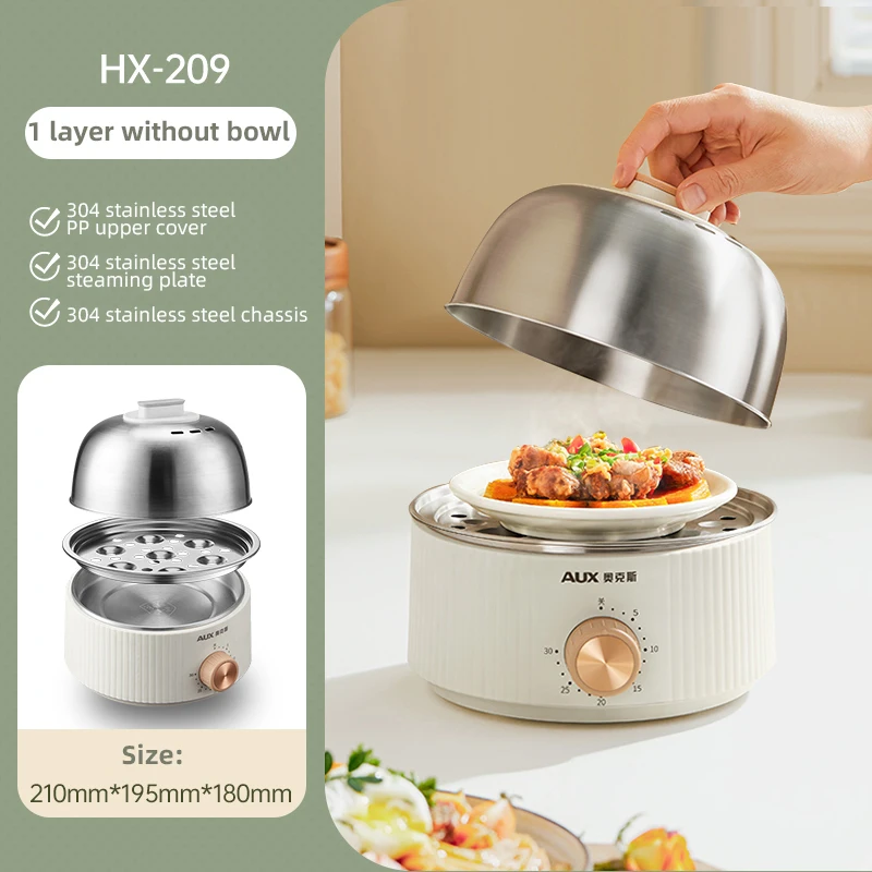 Cozinhador/vaporizador Elétrico de Ovos 350 W com Temporizador e Função Manter Aquecido MDUG
