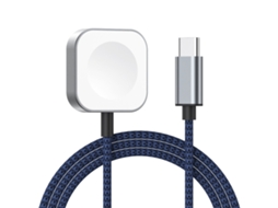 Carregador Magnético Sem Fio De Carga Rápida Com Interface Type-c Para Apple Watch Series 3 Azul