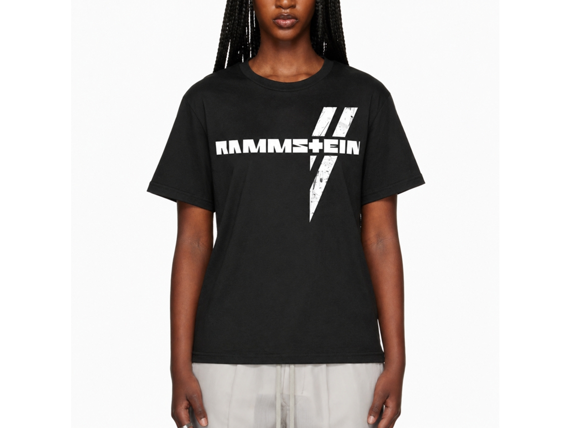 Rockinstone T-shirt Rammstein Band Weisse Balken Size:xl