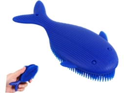 Escova De Banho Silicone Valiclud Para Esfoliação Corporal E Capilar, Em Formato De Baleia, Limpeza Profunda E