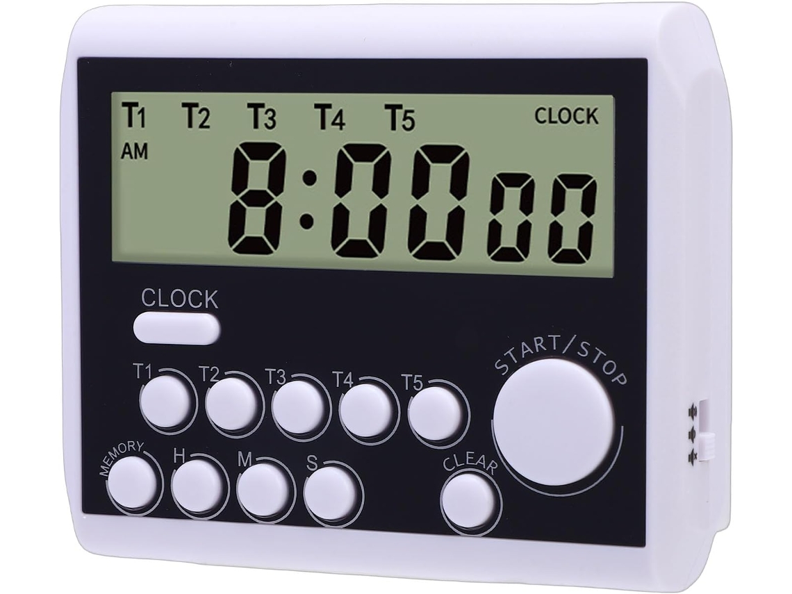 Temporizador De Cozinha Com Contagem Regressiva 5 Canais Digital