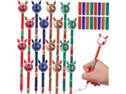 Conjunto De Canetas Natalinas Abaodam Com 36 Peças, Adoráveis Desenhos