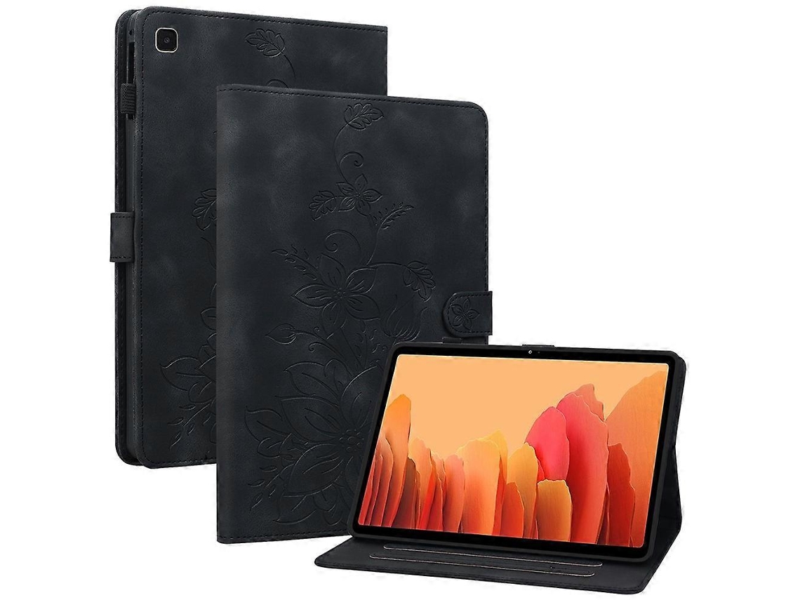 Capa Protetora De Couro Com Estampa De Lírio, Compatível Com Samsung Galaxy Tab A7 10.4 (2020) / Tab A7 10.4 (2022).