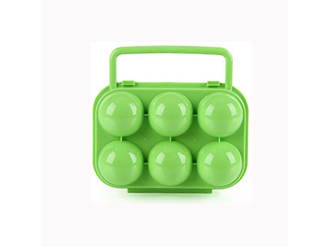 Suportes E Prateleiras Para Utensílios De Cozinha, Recipiente De Plástico Portátil Para 6 Ovos, Caixa De Armazenamento Dobrável Para Ovos Olysi Shop