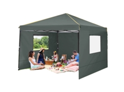 Tenda Gazebo, Toldo Impermeável, Portátil Pop Up, Cinza Oem