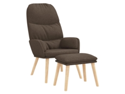 Relaxing Chair With Stool, Relaxing Chairs With Stools Vidaxl Cinzento-acastanhado Tecido
