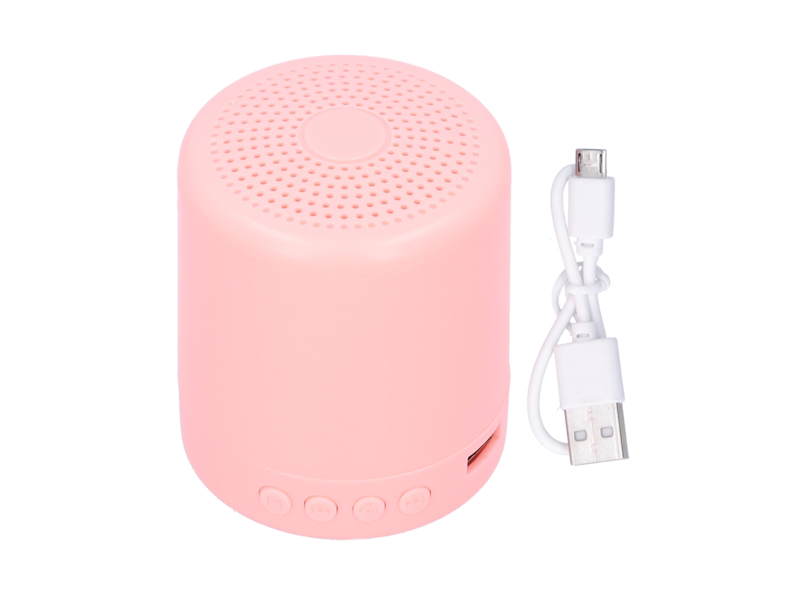 Caixa De Som Bluetooth Sem Fio Portátil Mini Hifi Externa Com Usb/cartão De Memória/fm Rosa