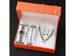 Conjunto de Presente, Presente Feminino, Relógio, Pulseira, Colar, Brincos e Caixa de Presente SPQMENT (baby's Breath 3)