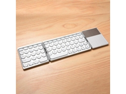 Teclado Bluetooth Dobrável Sem Fio Com Touchpad, Prata Ly Ebike