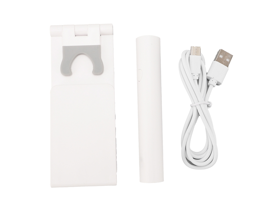 Lâmpada De Unhas Portátil Usb Recarregável Com 2 Modos De Timer Pequena Secador De Esmalte Em Gel Branco