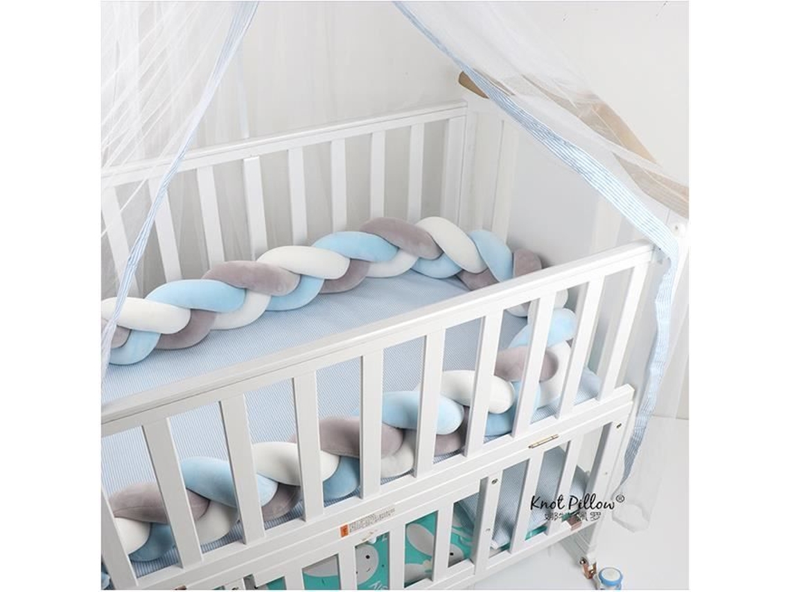 3m amortecedor de berço de bebê almofada de cobra de veludo amortecedor de cama de bebê trançado almofadas de sofá de pelúcia S/MARCA