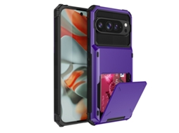 Capa Para Google Pixel 10/10 Pro Antichoque Com Porta-cartões Roxo Czhhmart