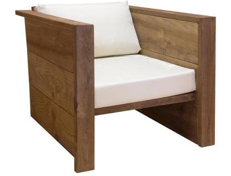 Poltrona de Jardim  Sudexpress (Castanho - Madeira - 82x95x80 cm)