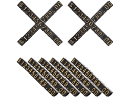 Conjunto De 10 Blocos Exibição Preços Em Abs Preto E Alumínio, Desmontáveis E Montáveis, Para Lojas De Joias E