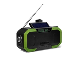 Rádio de Manivela EOOCOO, caixa de som Bluetooth de emergência ao ar livre