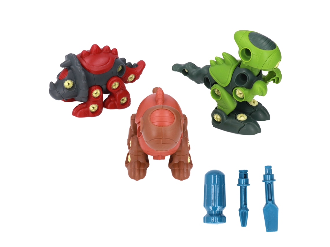 Ats set de Brinquedo de Dinossauro para Montagem Diy com Parafusos e Porcas Modelo de Dinossauro para Crianças