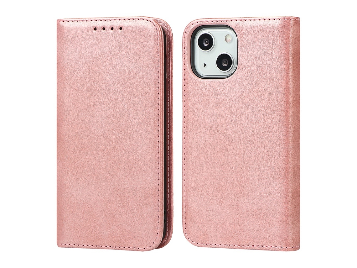 Capa Textura Gémeo Quedas Para Iphone 15 Pele Sintética Rosa