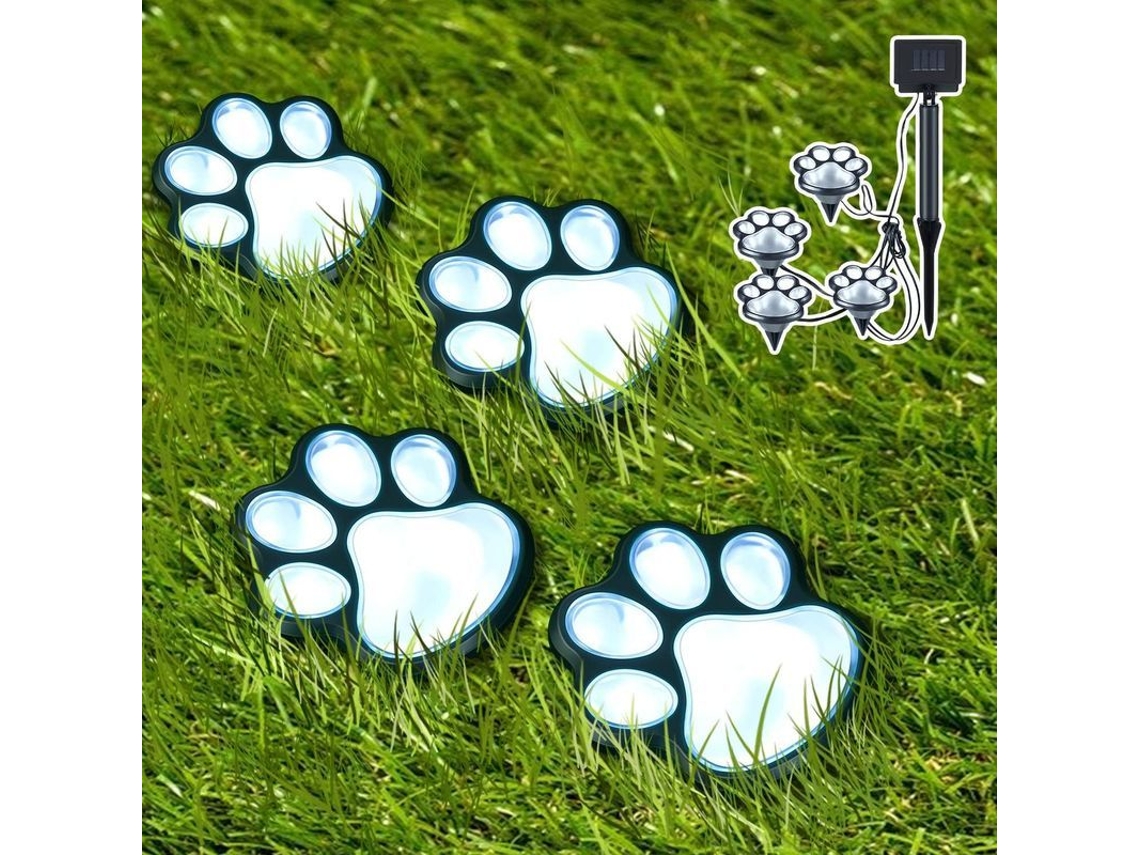 Lâmpada Decorativa Solar NOVA LINE de pata de animal para jardim, pátio, caminho, conjunto de 4